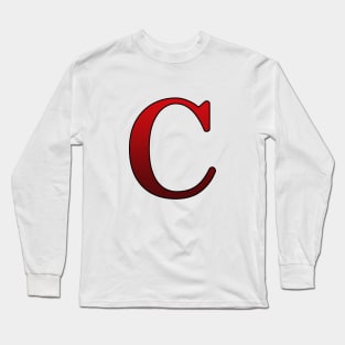 Red Roman Numeral 100 C Long Sleeve T-Shirt